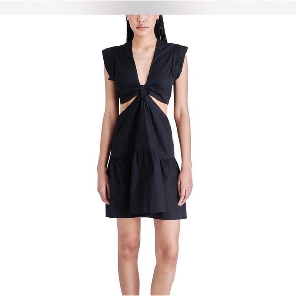 Steve Madden Black Mini Dress with Cut-Outs - Picture 1 of 3